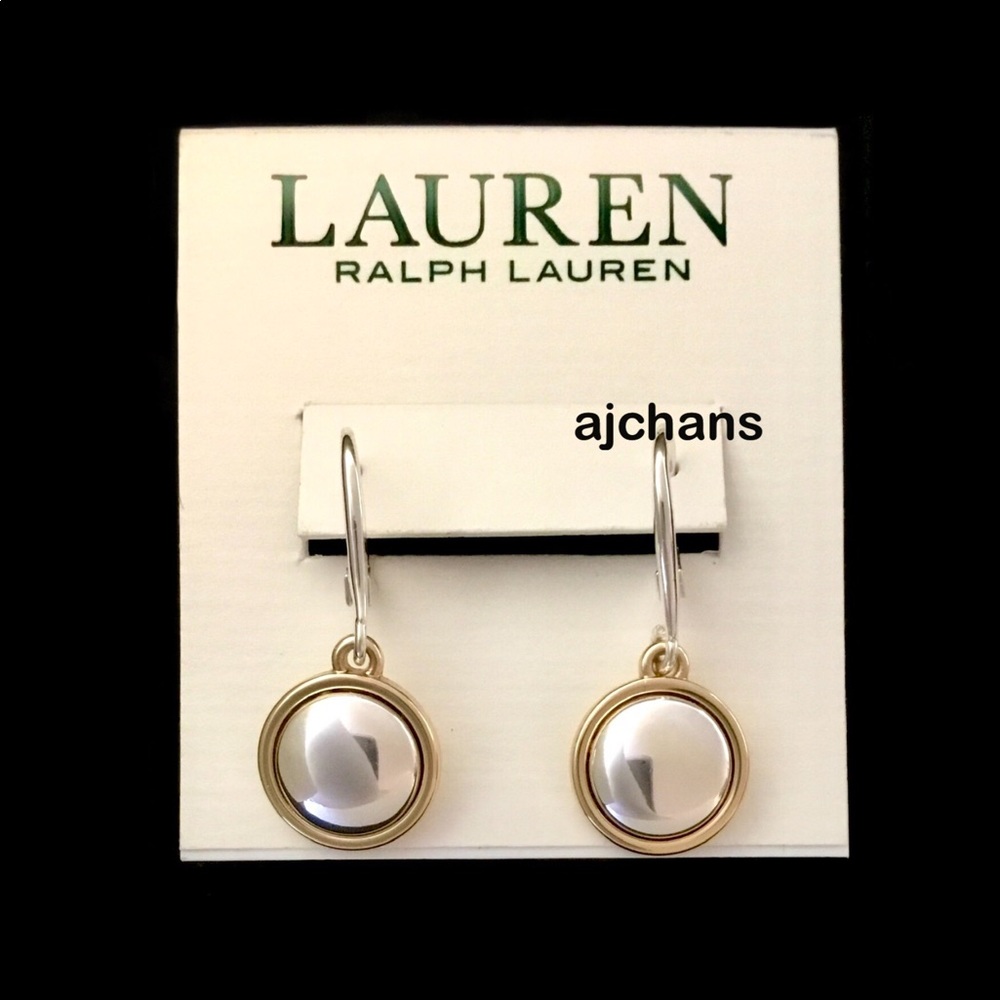 Lauren Ralph Lauren Button Drop Earrings